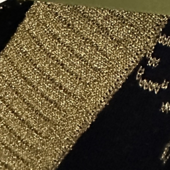 Gucci Navy blue and gold GG Cotton Lame Cardigan Size S - Picture 8 of 8